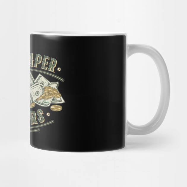 Pile of cash money with 100 dollars bills and golden coins by OA_Creation